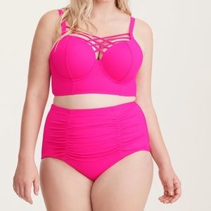 Hot Pink plus size 2 piece Torrid Swim Suit